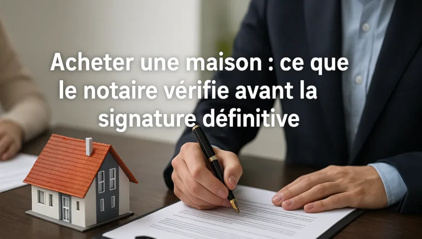 Image de couverture de l’article Acheter une maison : ce que le notaire vérifie avant la signature définitive