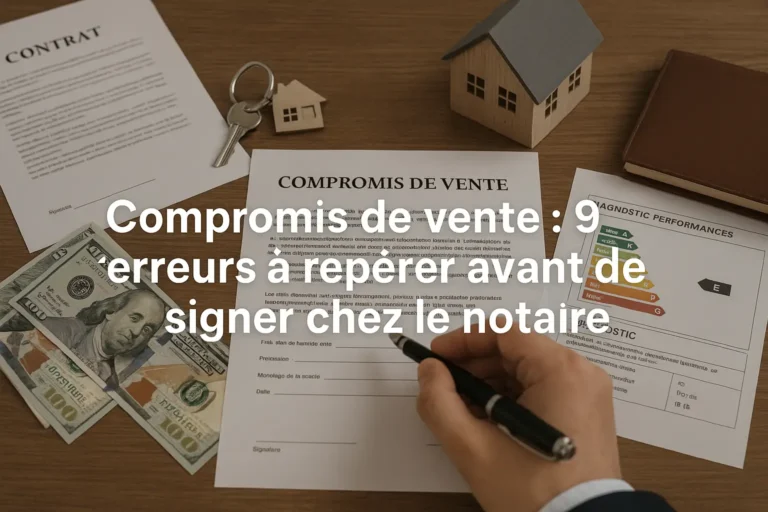 Compromis de vente : 9 erreurs à repérer avant de signer chez le notaire