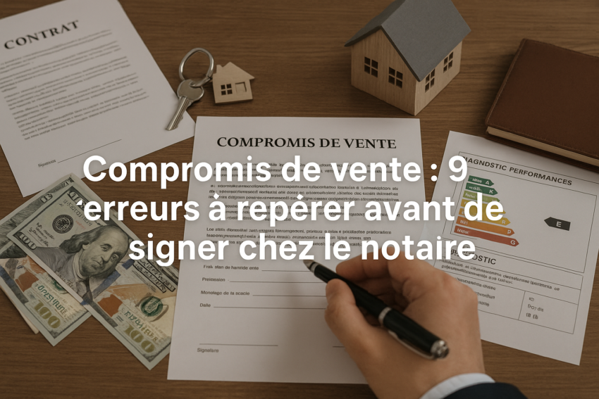 Compromis de vente : 9 erreurs à repérer avant de signer chez le notaire