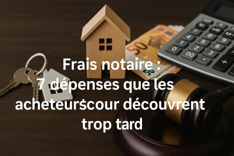 Frais de notaire : 7 dépenses que les acheteurs découvrent trop tard
