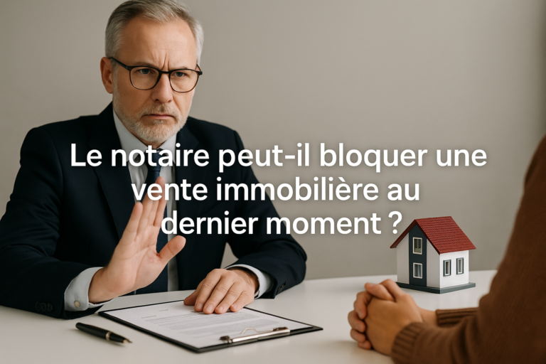 Le notaire peut-il bloquer une vente immobilière au dernier moment ?