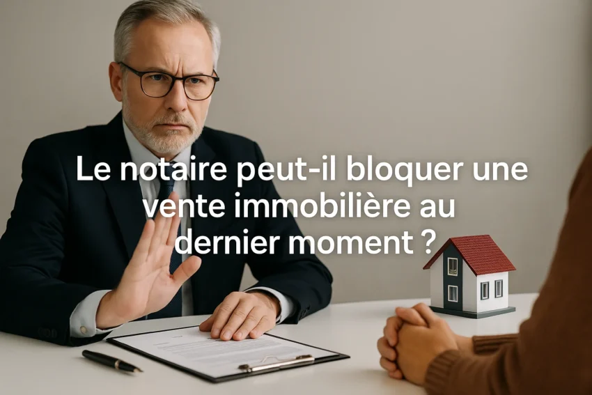 Image de couverture de l’article Le notaire peut-il bloquer une vente immobilière au dernier moment ?